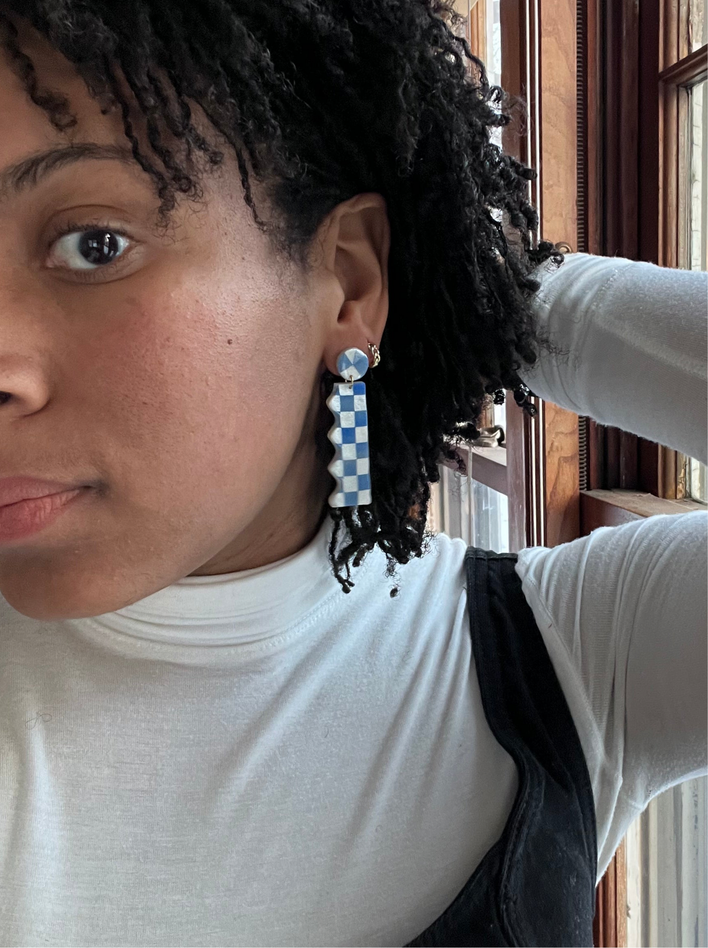 Wavy Checkered Dangles