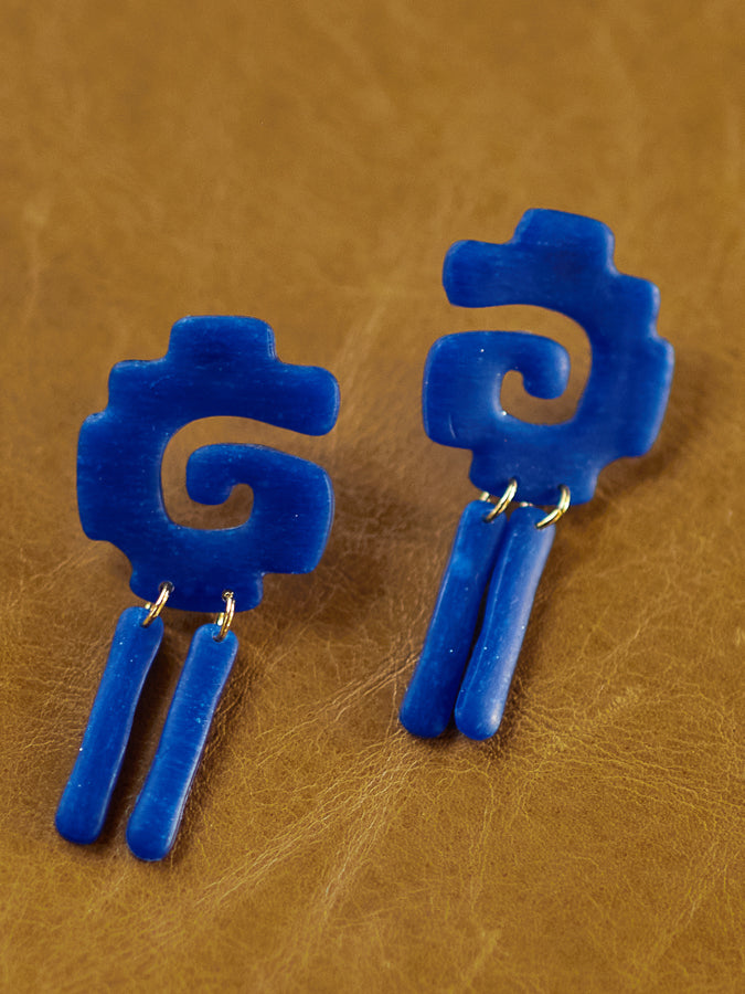 Cobalt Blue Tribal Dangles