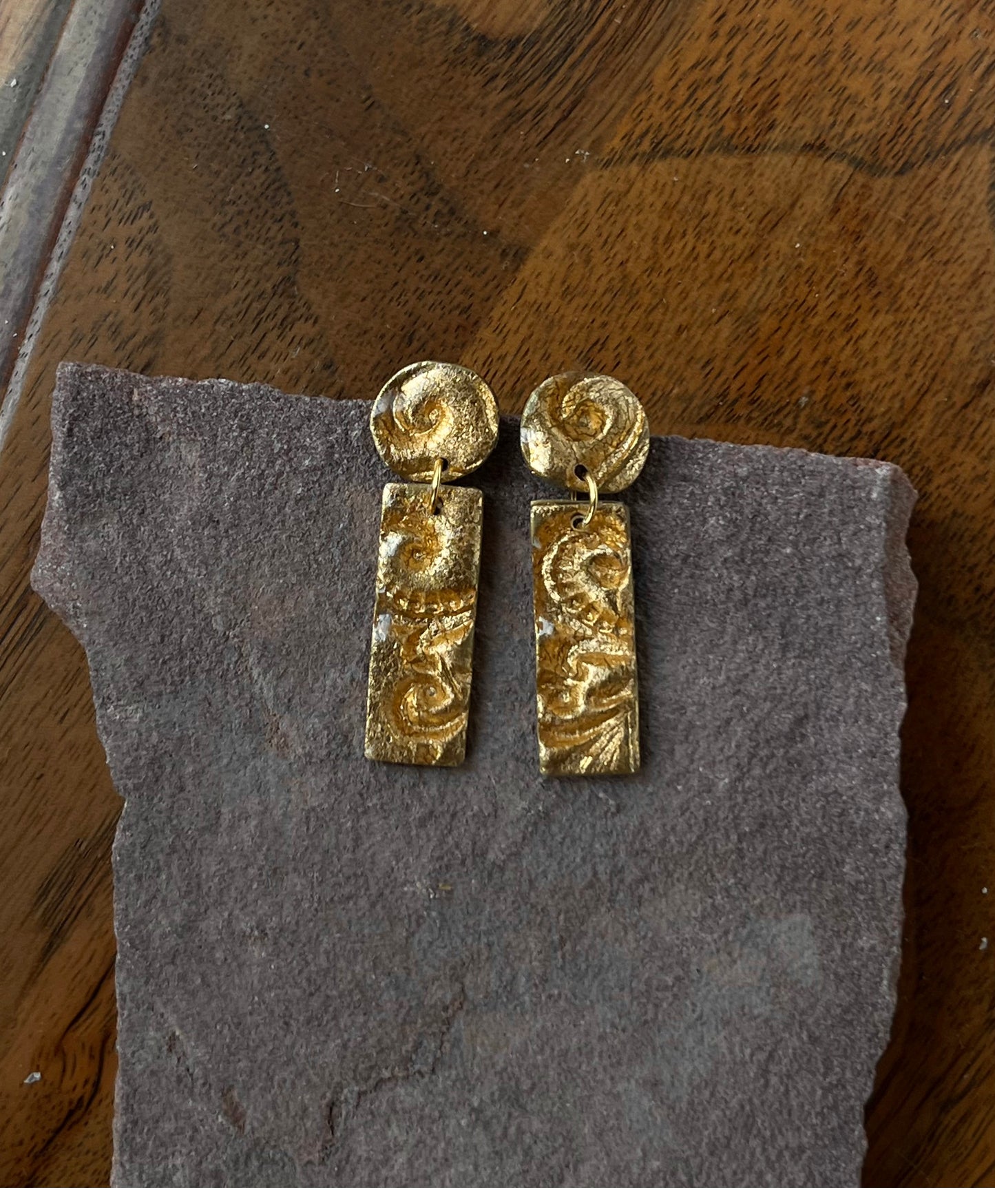 Mini Gold Scrolling Dangles