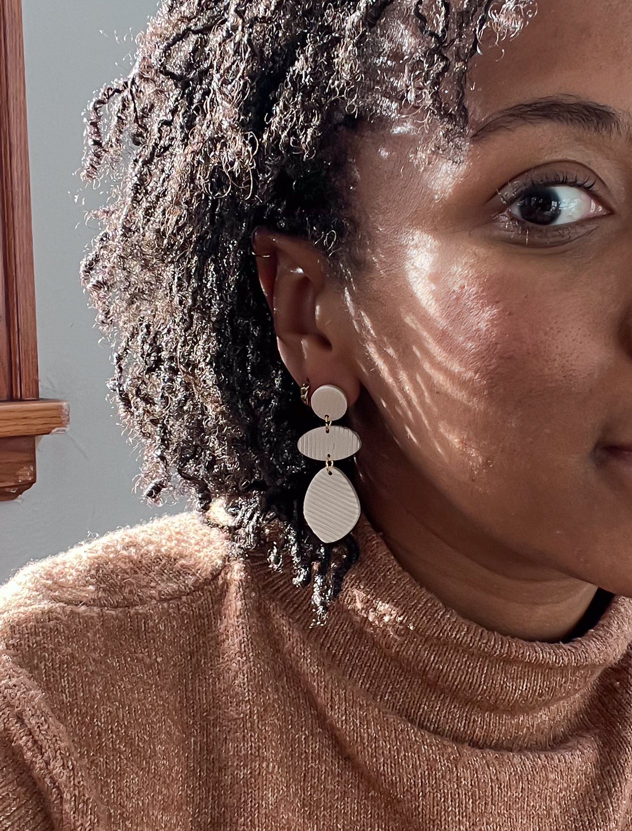 Textured Classic Dangles in Pearl