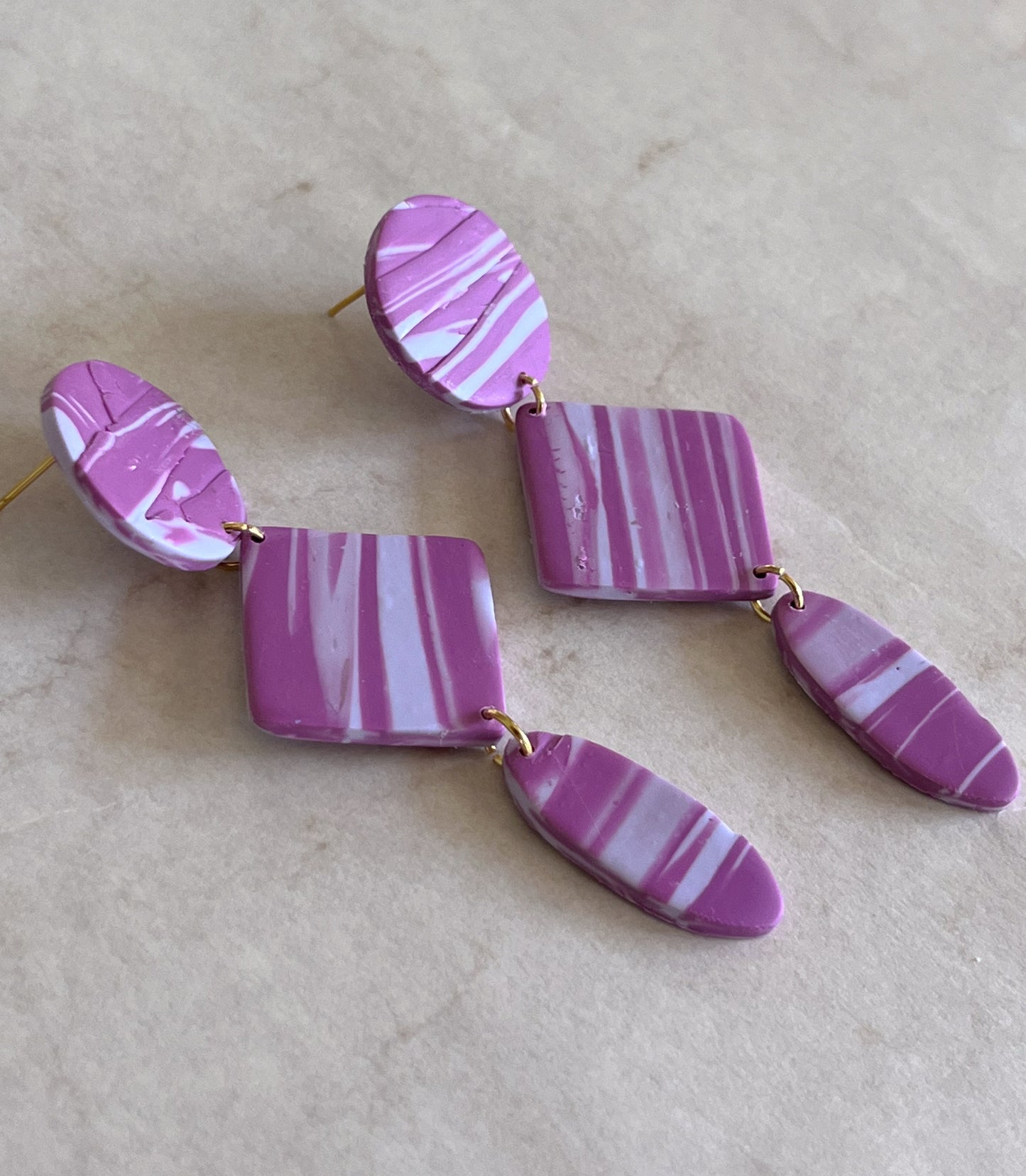 Magenta Tier Dangles