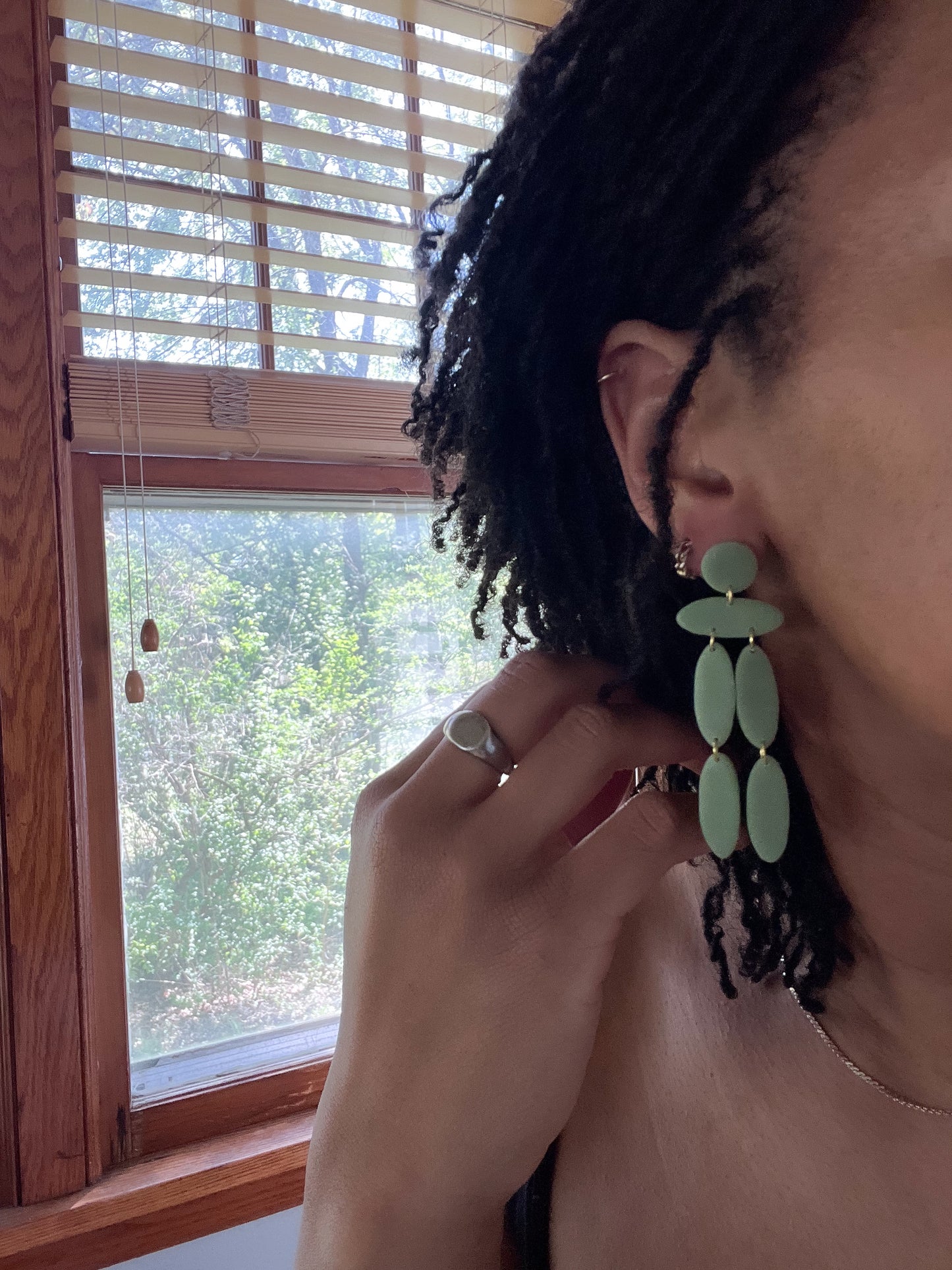Christina Dangles in Translucent Green