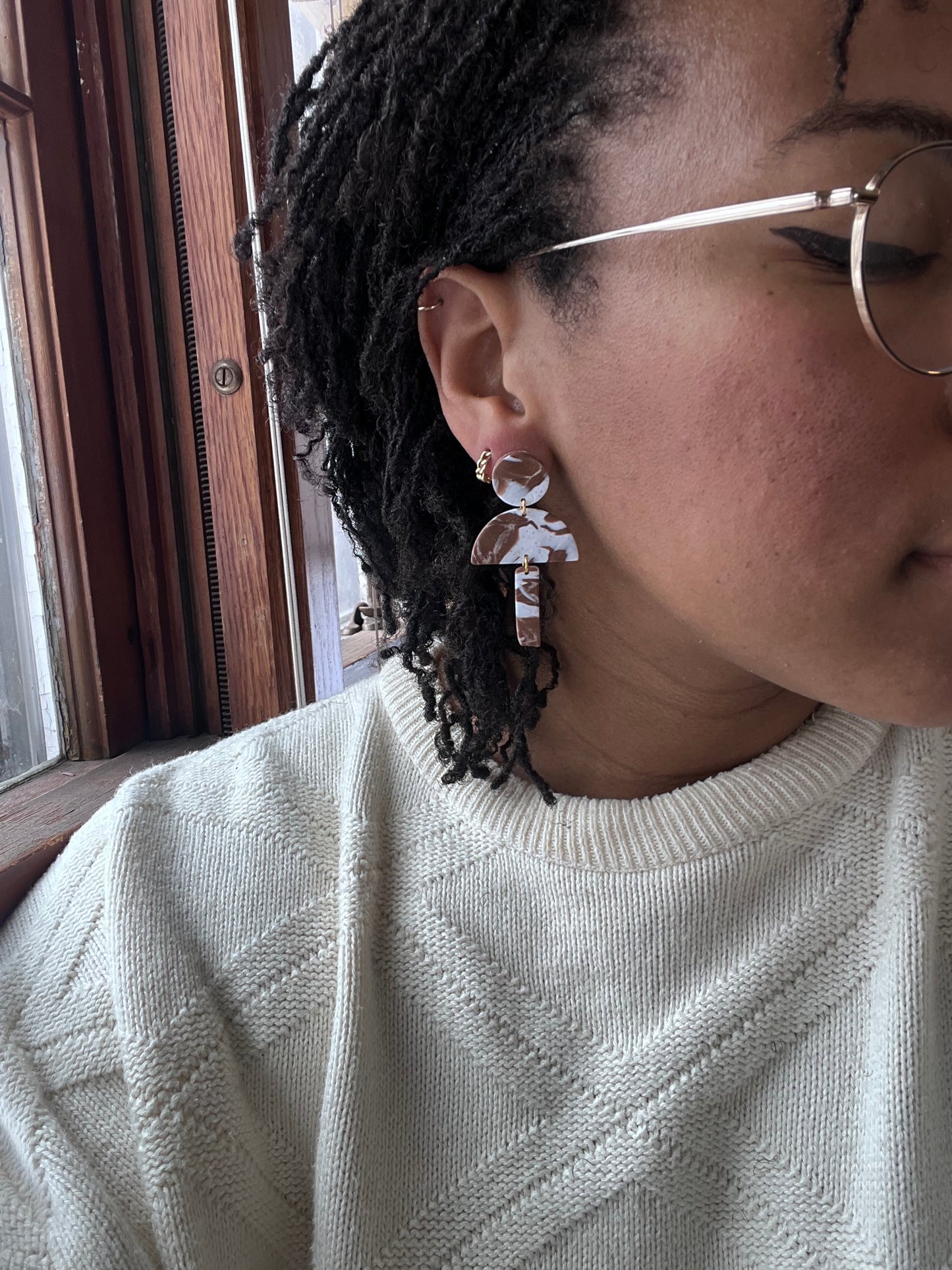 Cream with Espresso Dangles