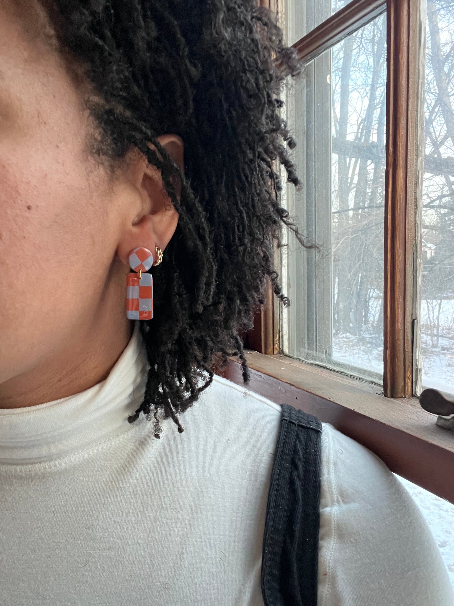 Vintage Feels Checkered Mini Dangles