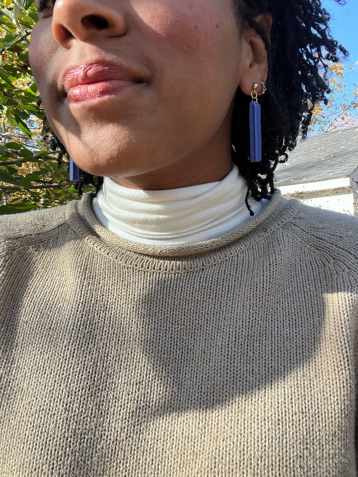 Periwinkle Textured Dangle - Gold Filled