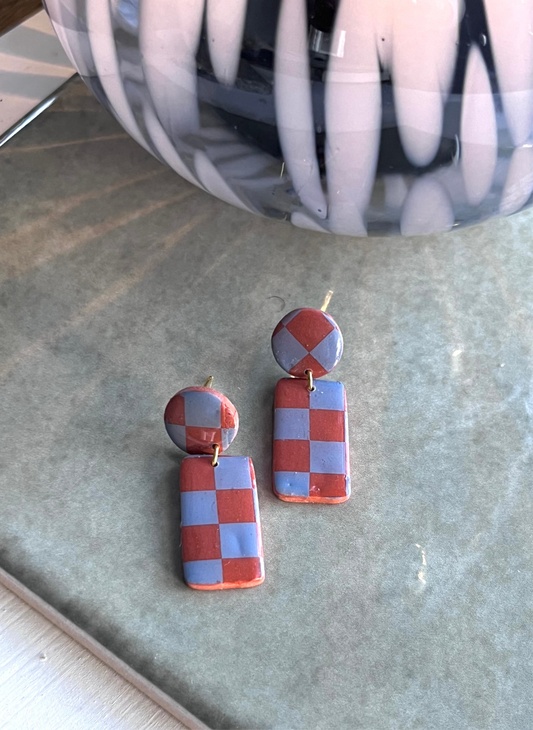 Vintage Feels Checkered Mini Dangles