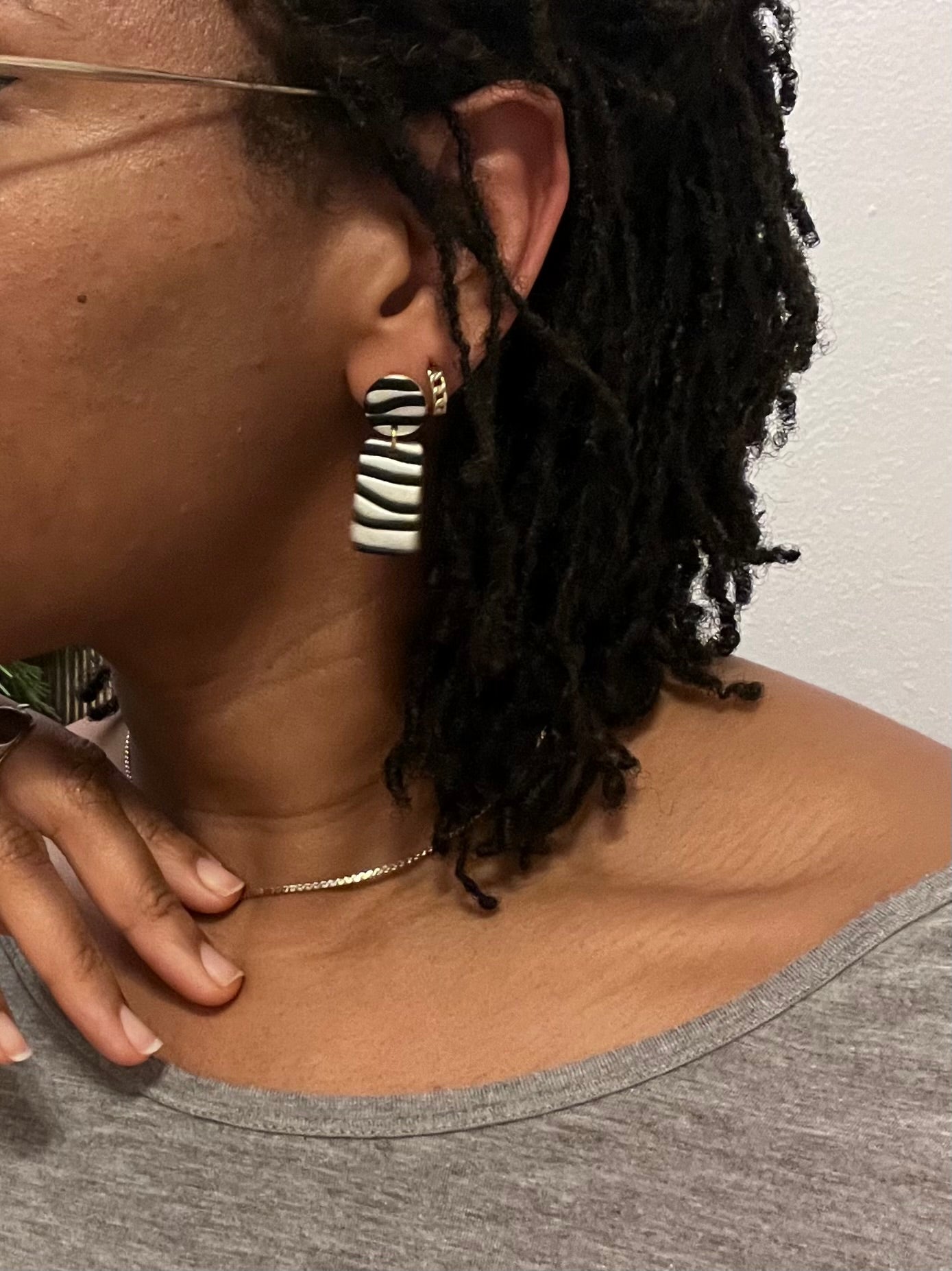 B&W Striped Mini Dangles