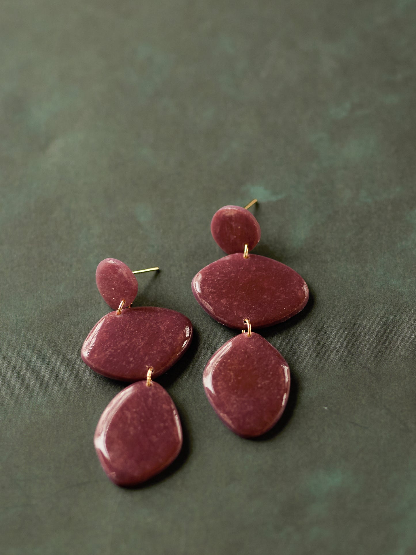 Muted Translucent Purple Dangles