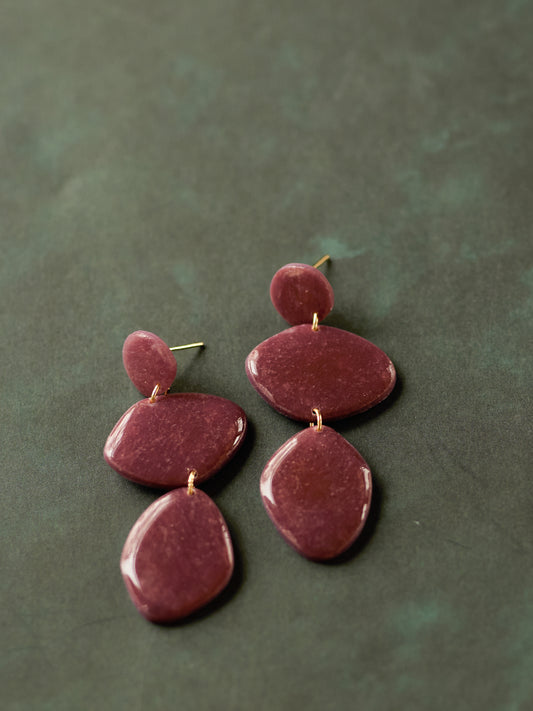 Muted Translucent Purple Dangles