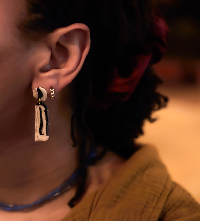 Earthy Striped Dangles