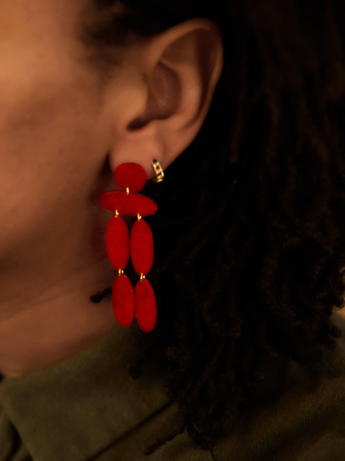 Holiday Red Christina Dangles