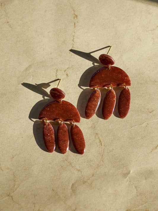 Translucent Brown Tiered Dangles