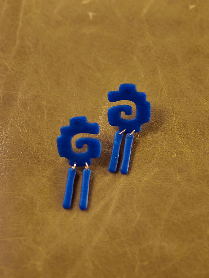Cobalt Blue Tribal Dangles
