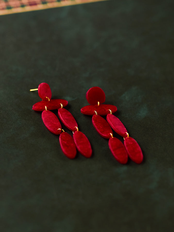 Holiday Red Christina Dangles