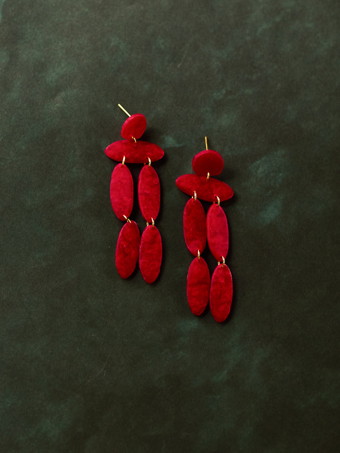 Holiday Red Christina Dangles