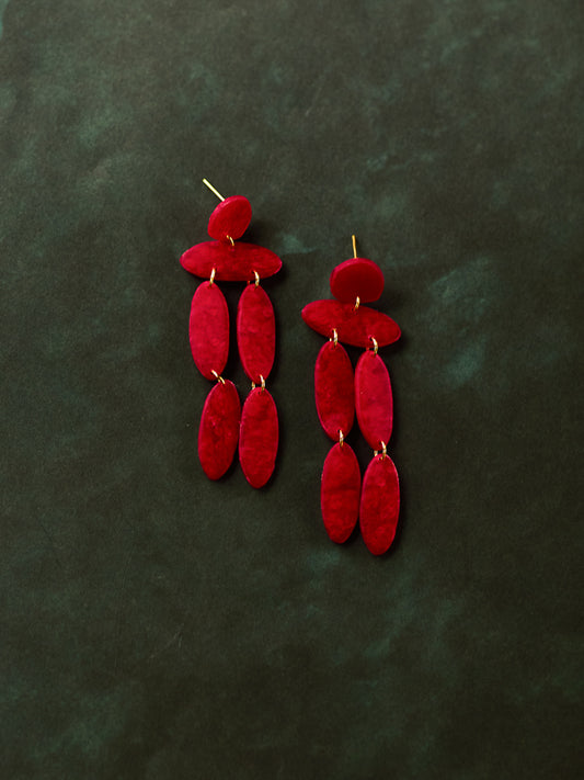 Holiday Red Christina Dangles