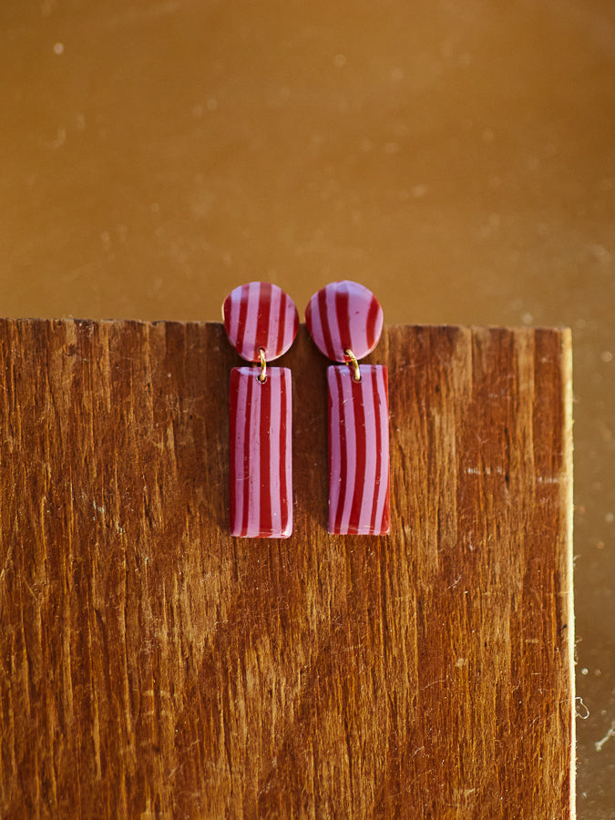 Vintage Pajama Striped Classic Mini Dangles
