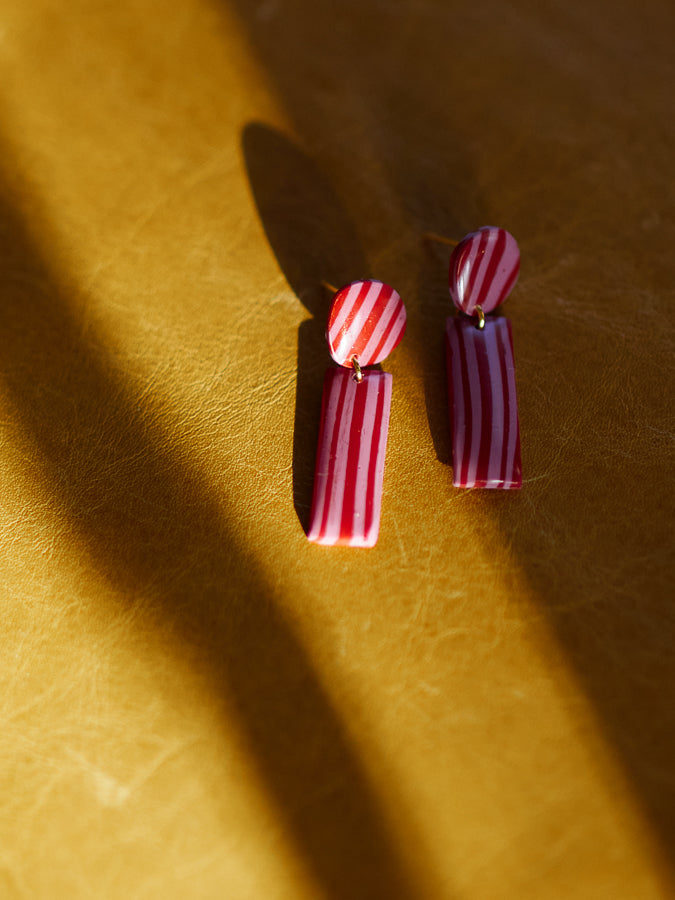 Vintage Pajama Striped Classic Mini Dangles