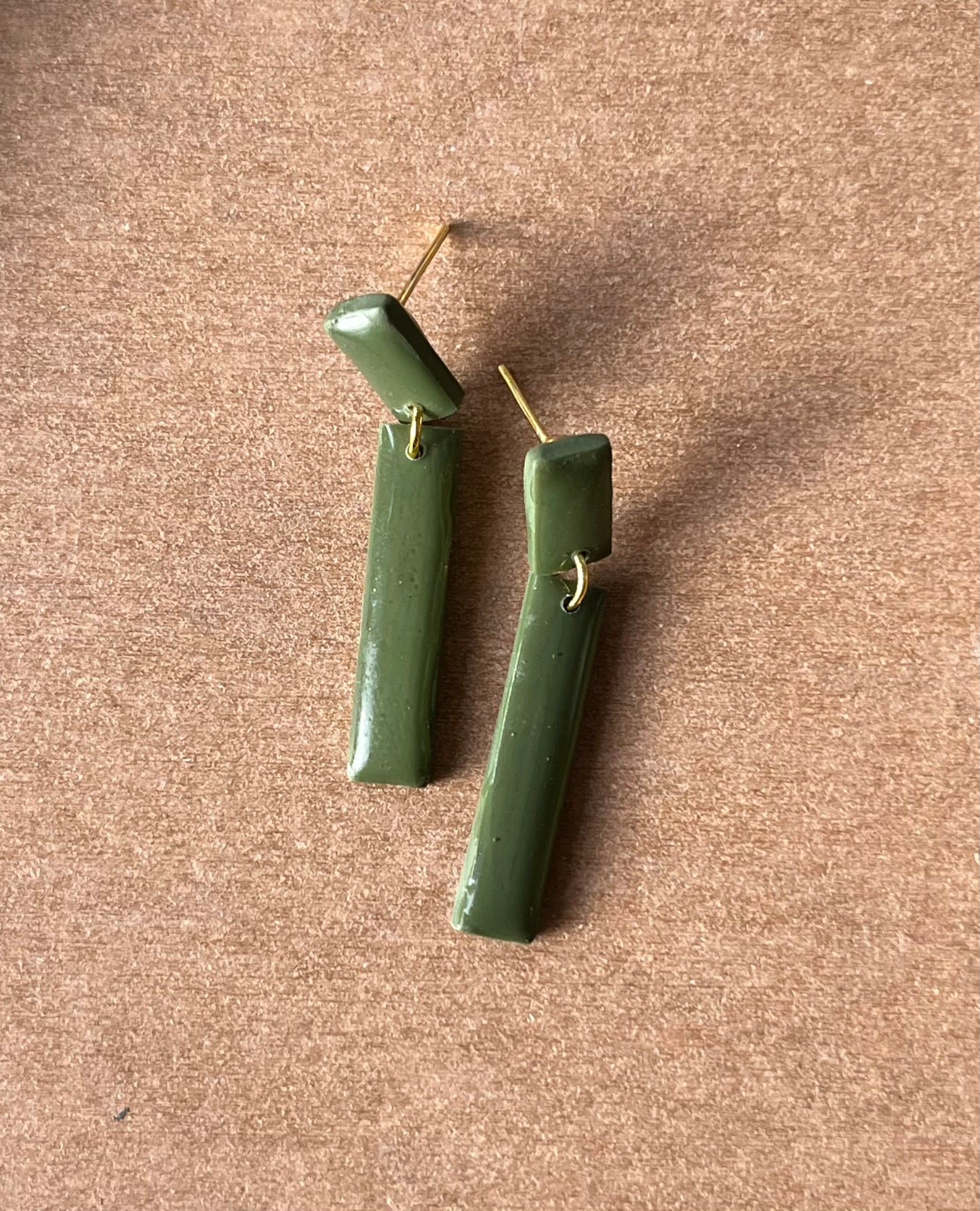 Deep Green Minimal Mini Dangles