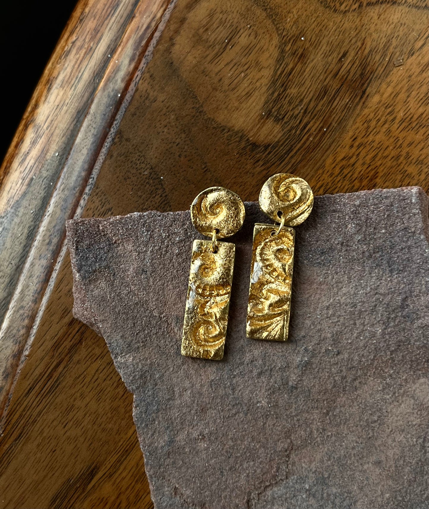 Mini Gold Scrolling Dangles