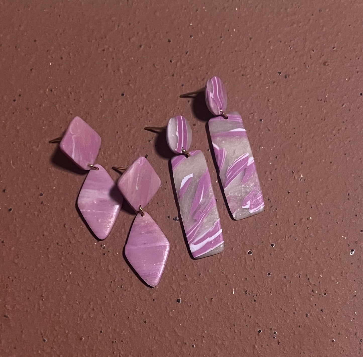 Set of Two Pink Dangles