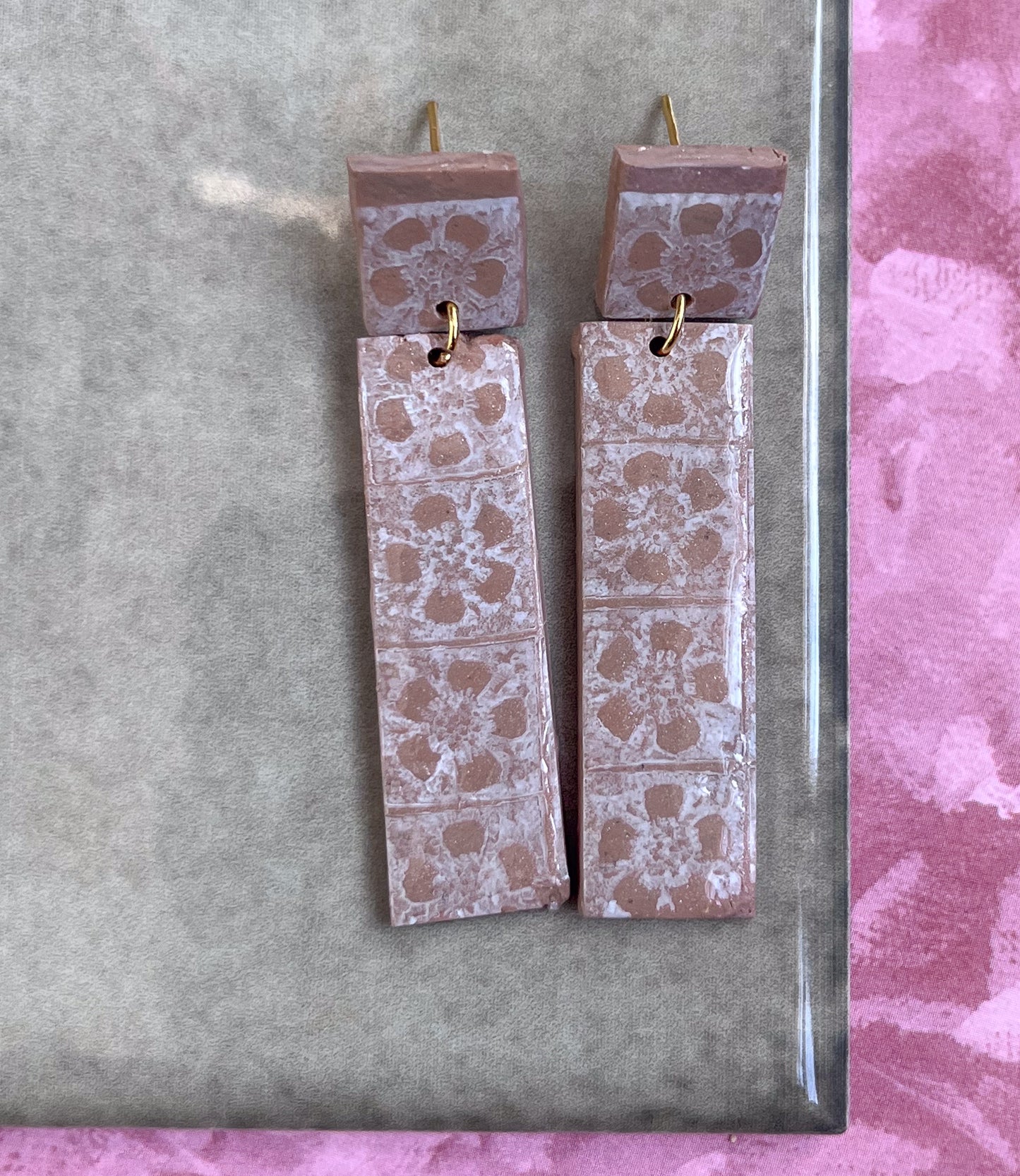 Faded Floral Dangles