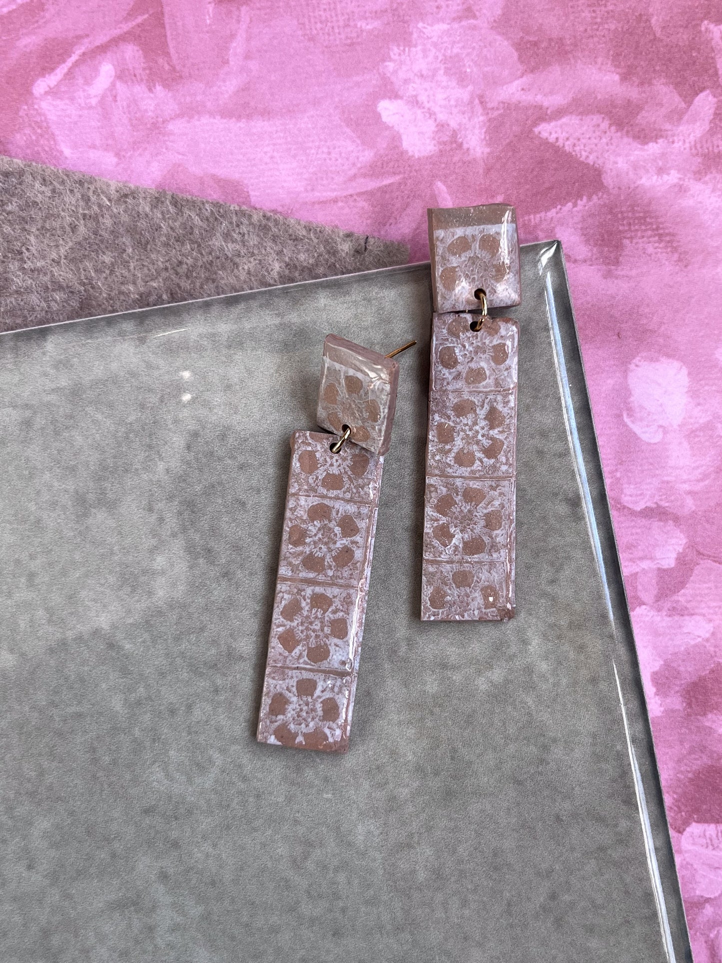 Faded Floral Dangles