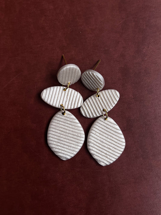 Textured Classic Dangles in Pearl