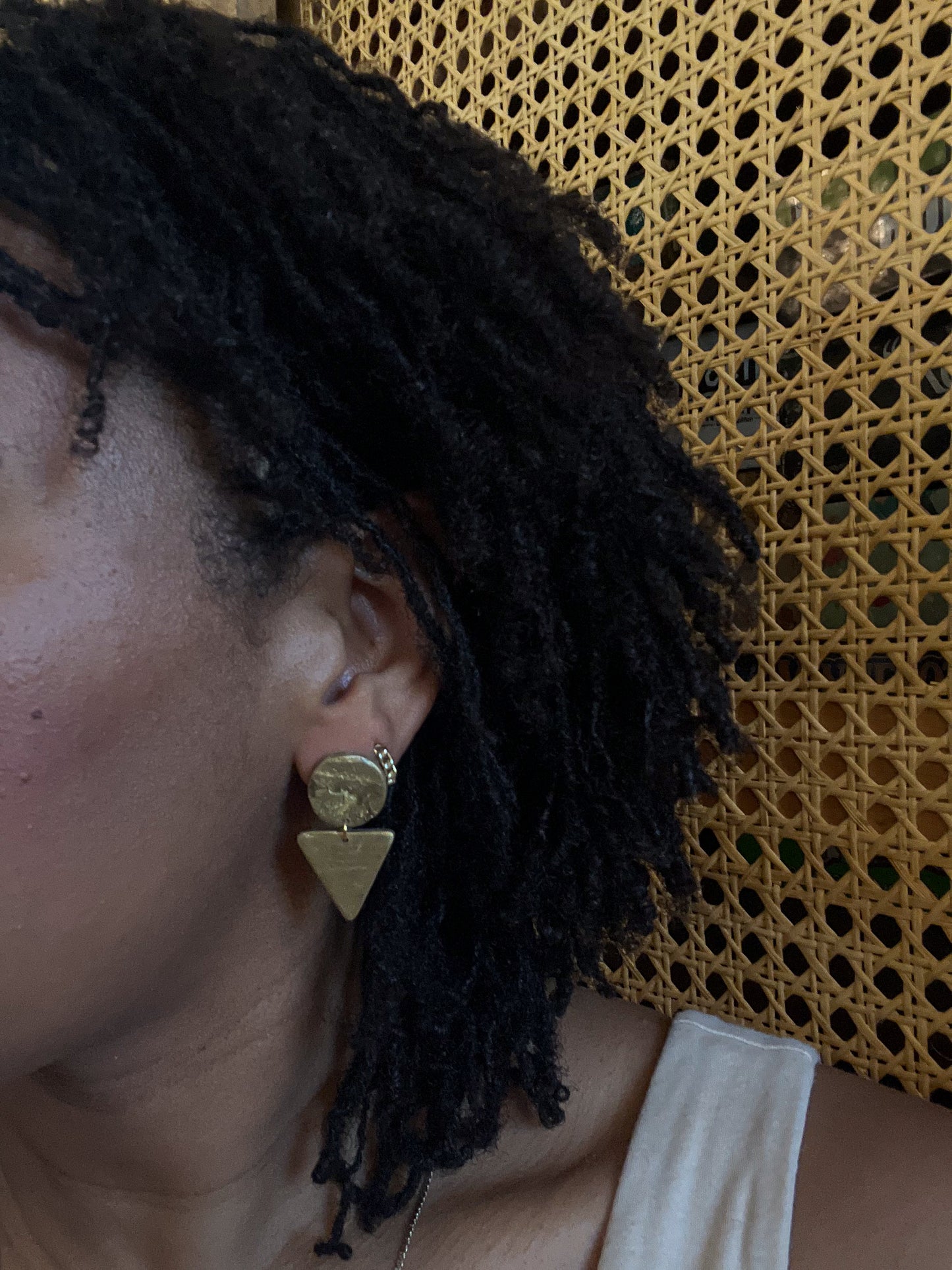 Mini Antique Gold Tribal Dangle