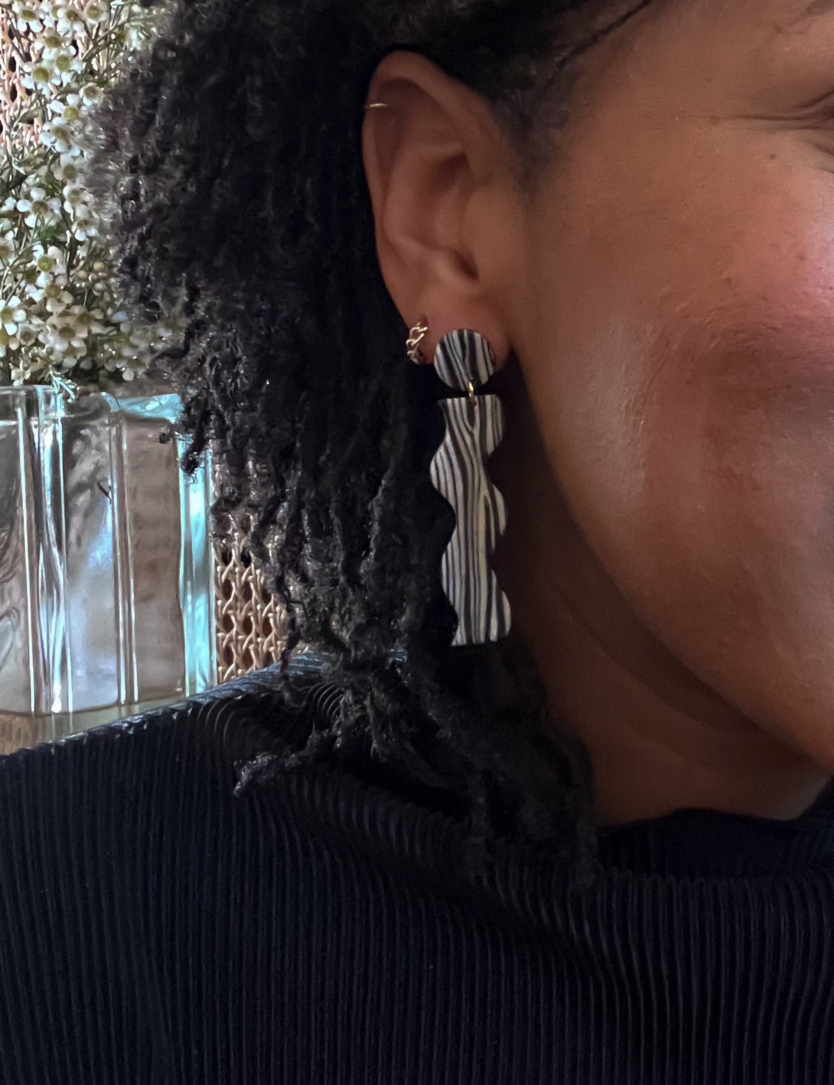 Wavy Striped Dangles