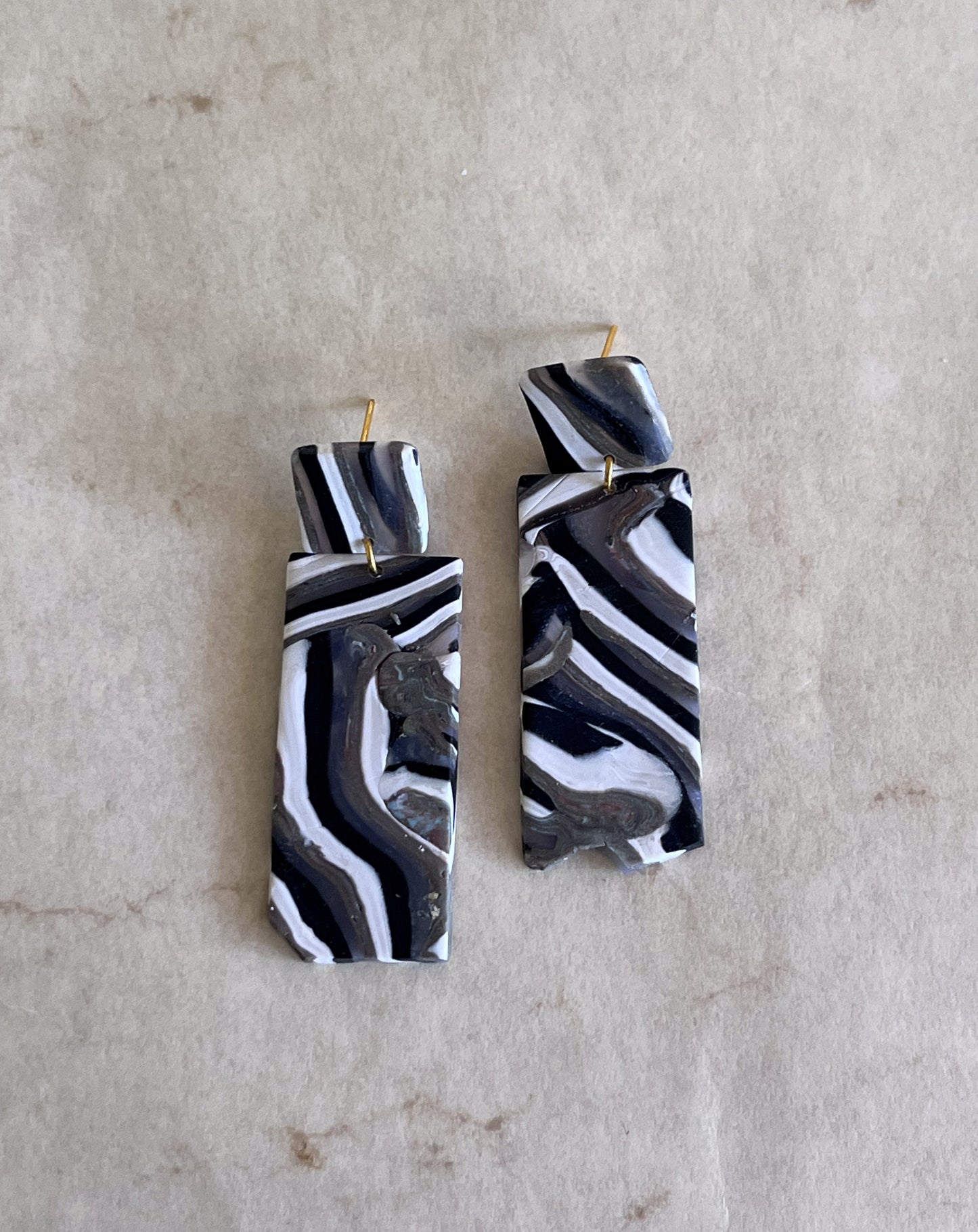 Organic Striped Dangles