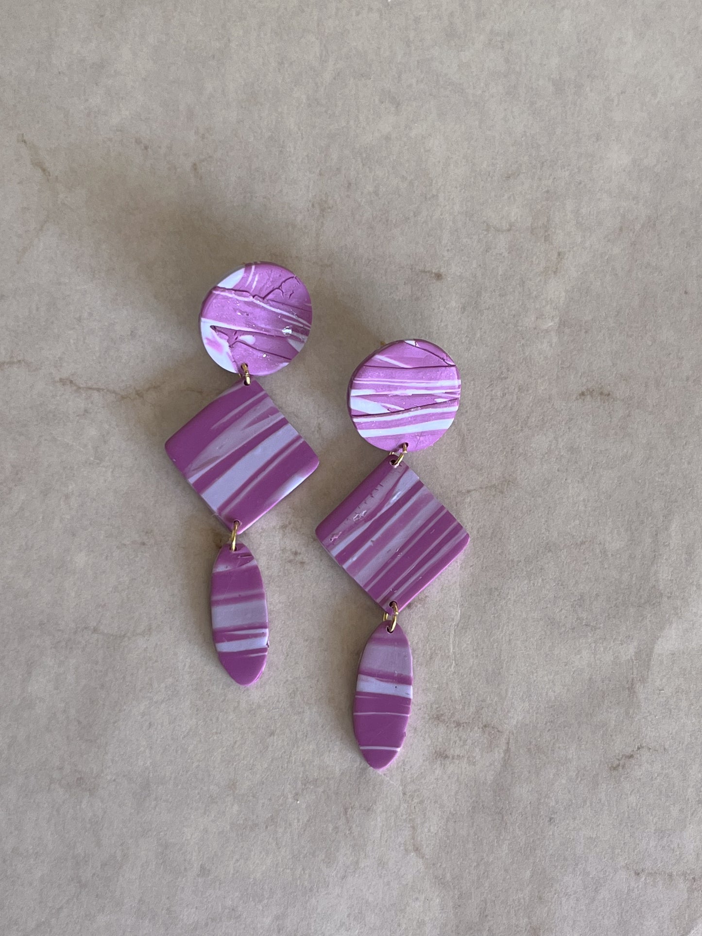 Magenta Tier Dangles