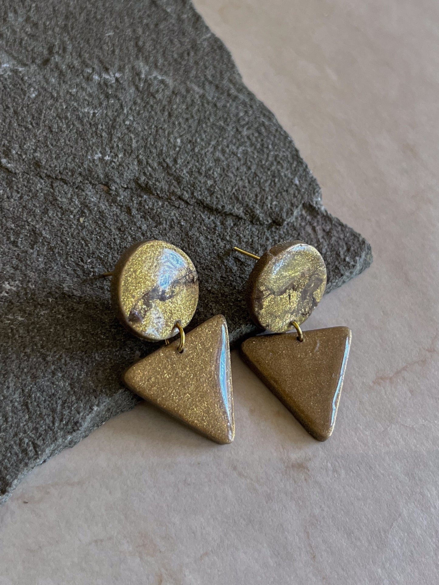 Mini Antique Gold Tribal Dangle