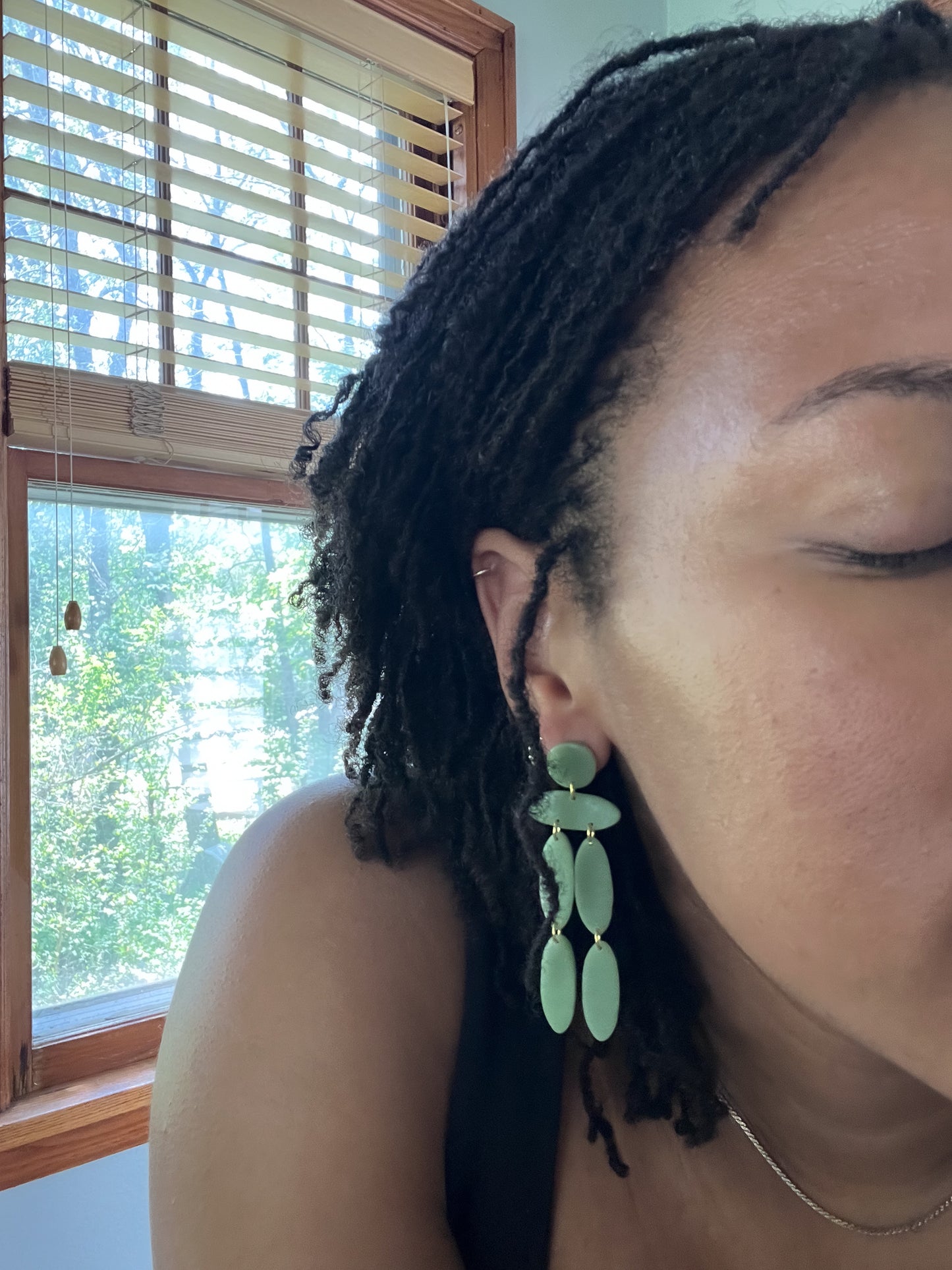 Christina Dangles in Translucent Green