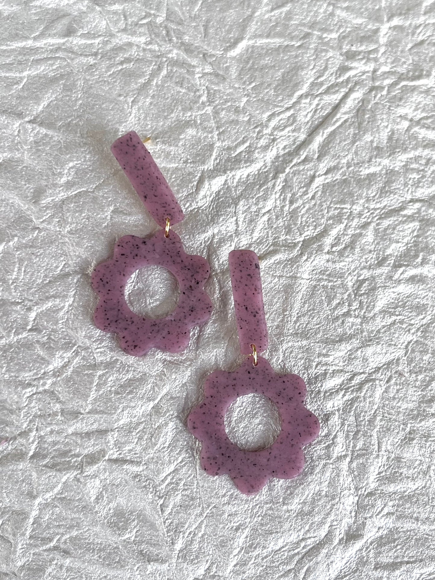 Pink Floral "Sweater" Dangles
