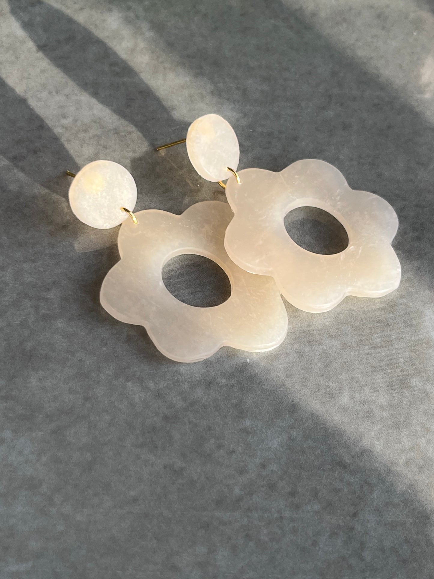 Translucent 90's Flower Dangles