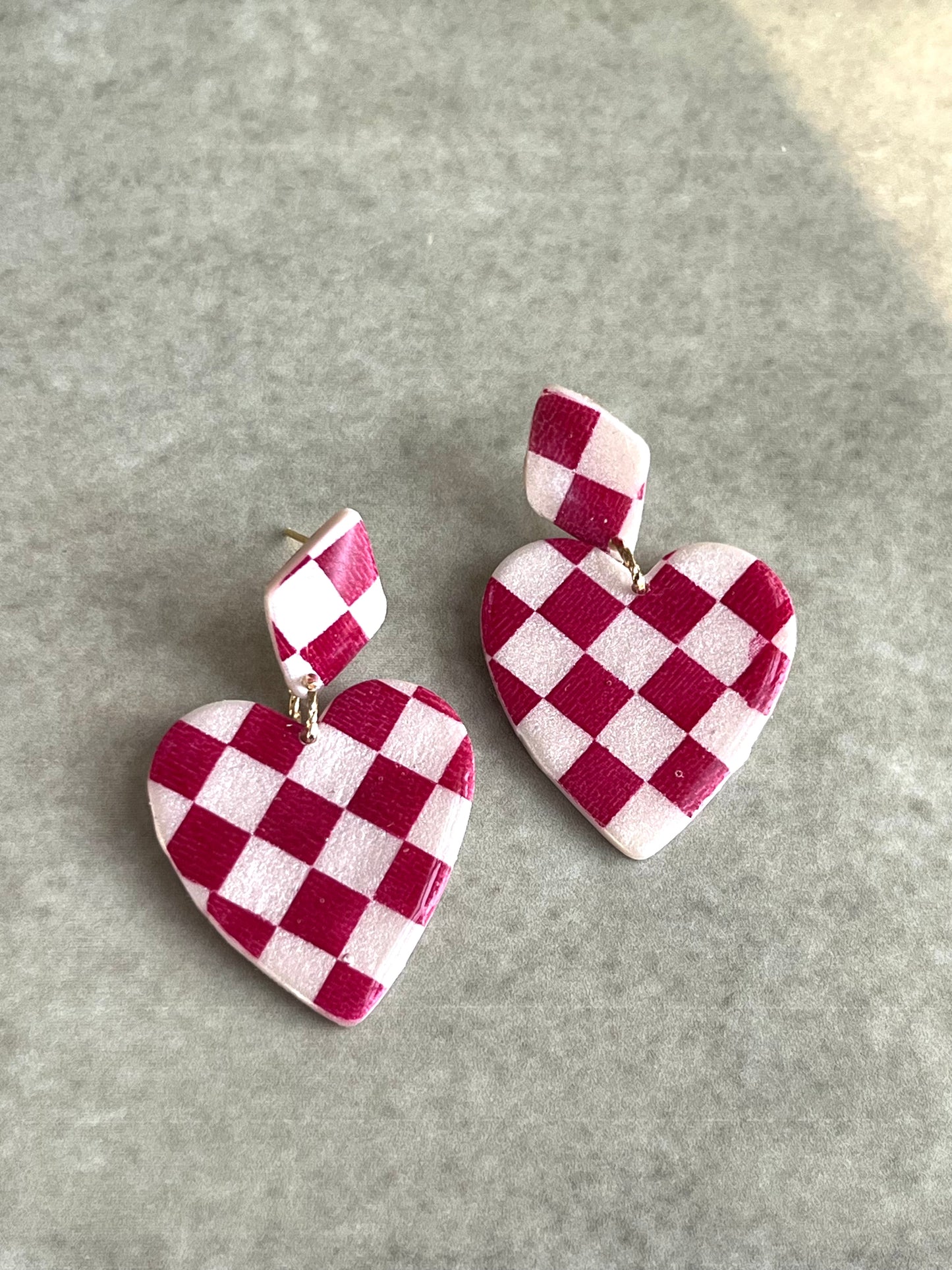 Checkered Valentines Hearts