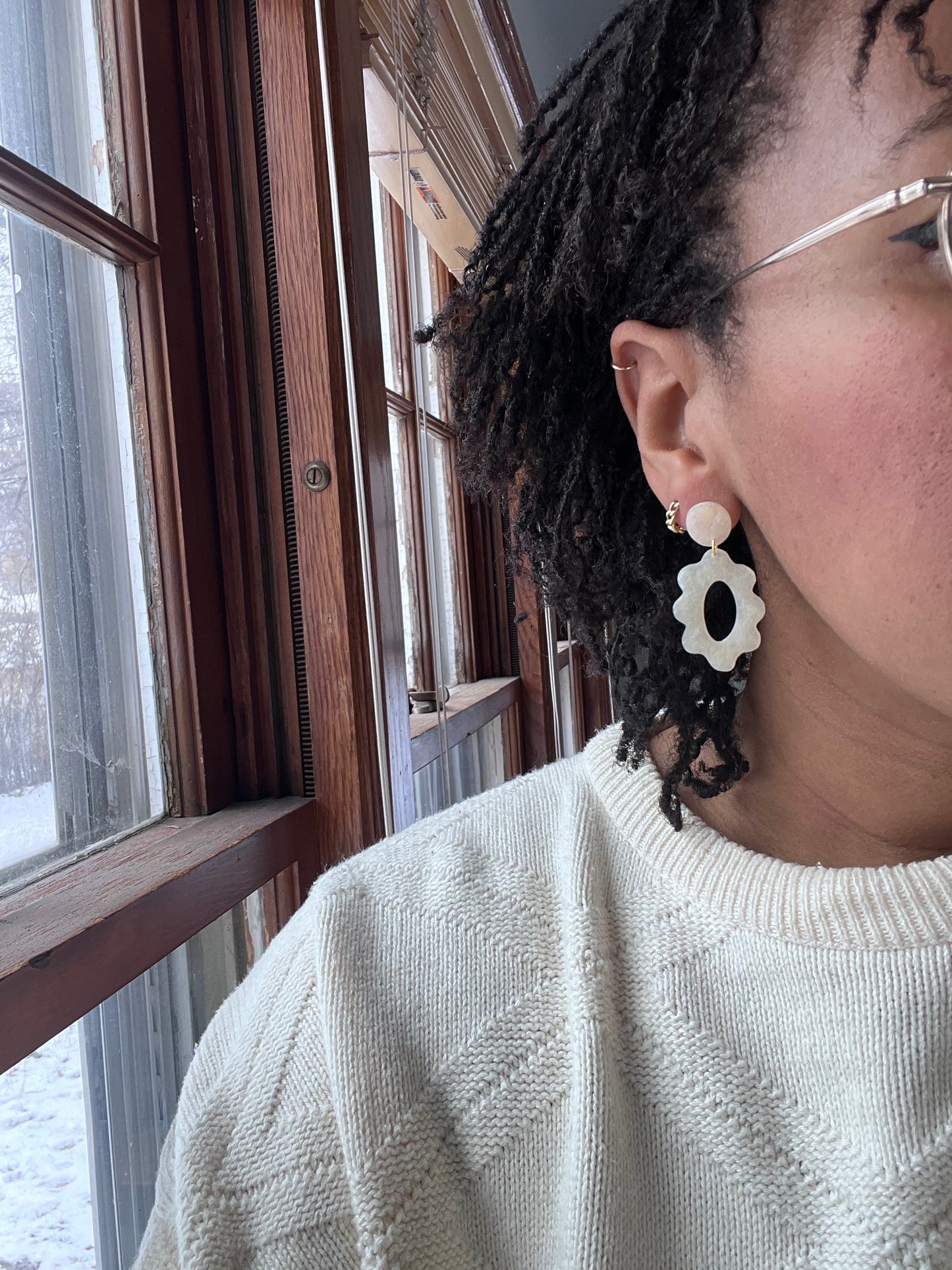 Translucent Mini Flower Dangles