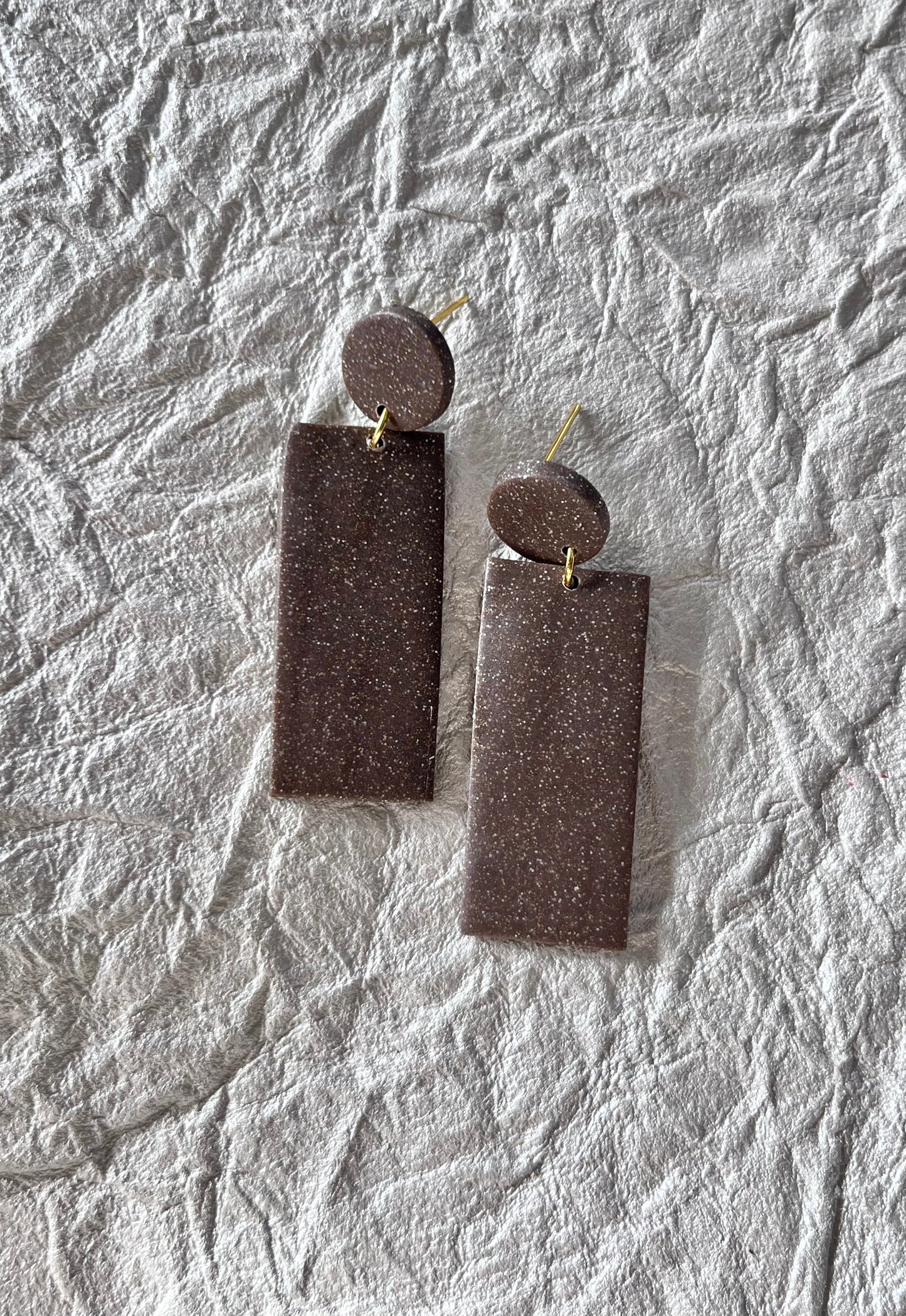 Sparkled Rusty Brown Dangles