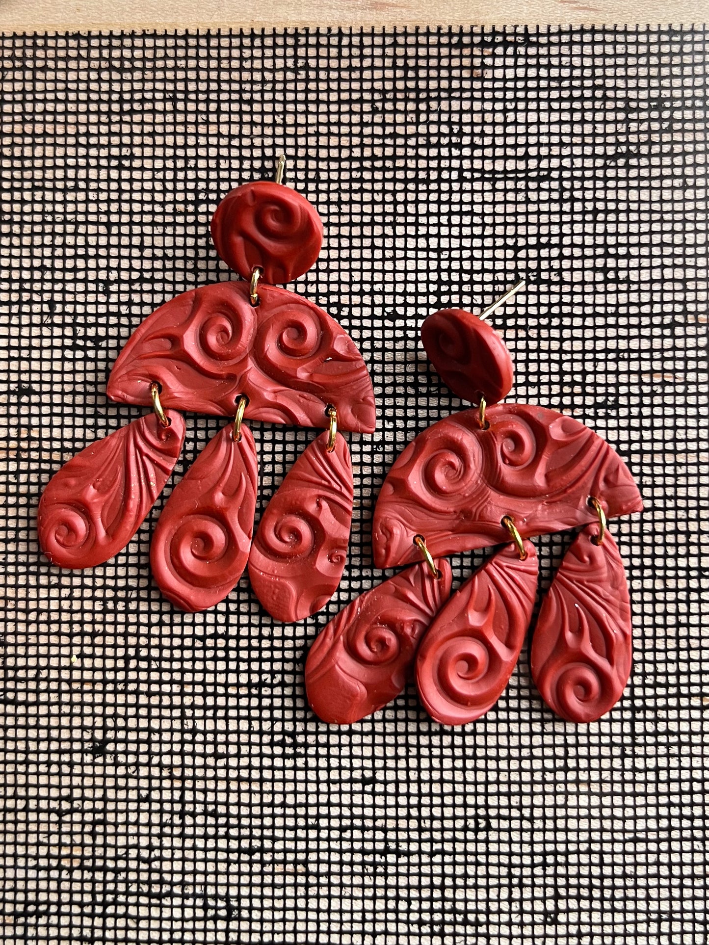 Deep Red Romance Dangles