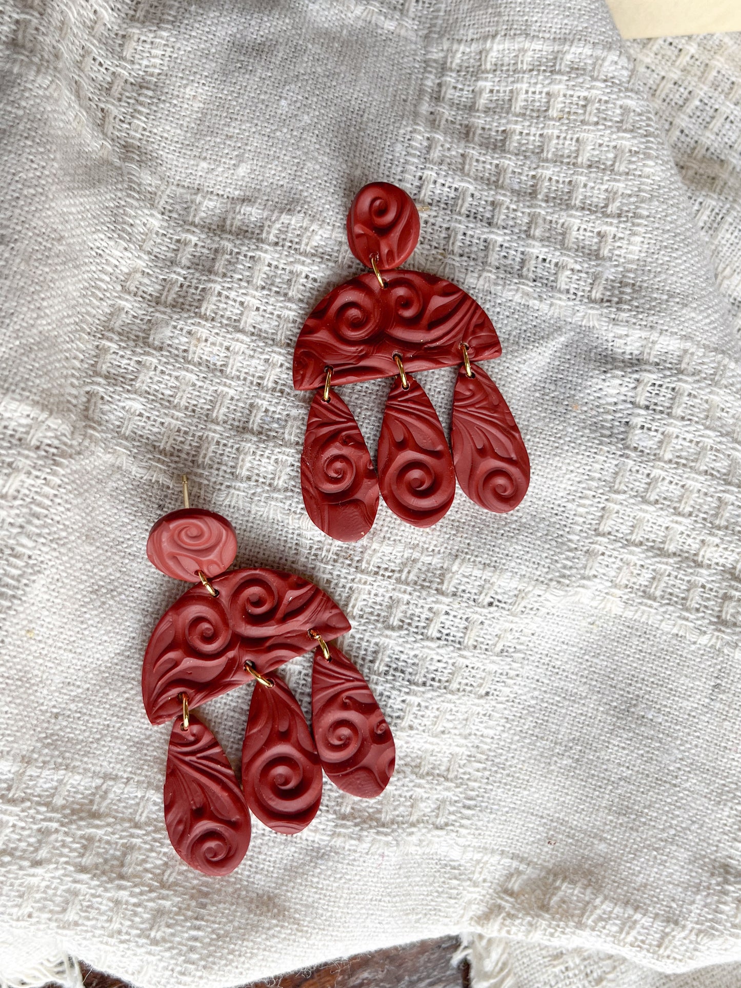 Deep Red Romance Dangles