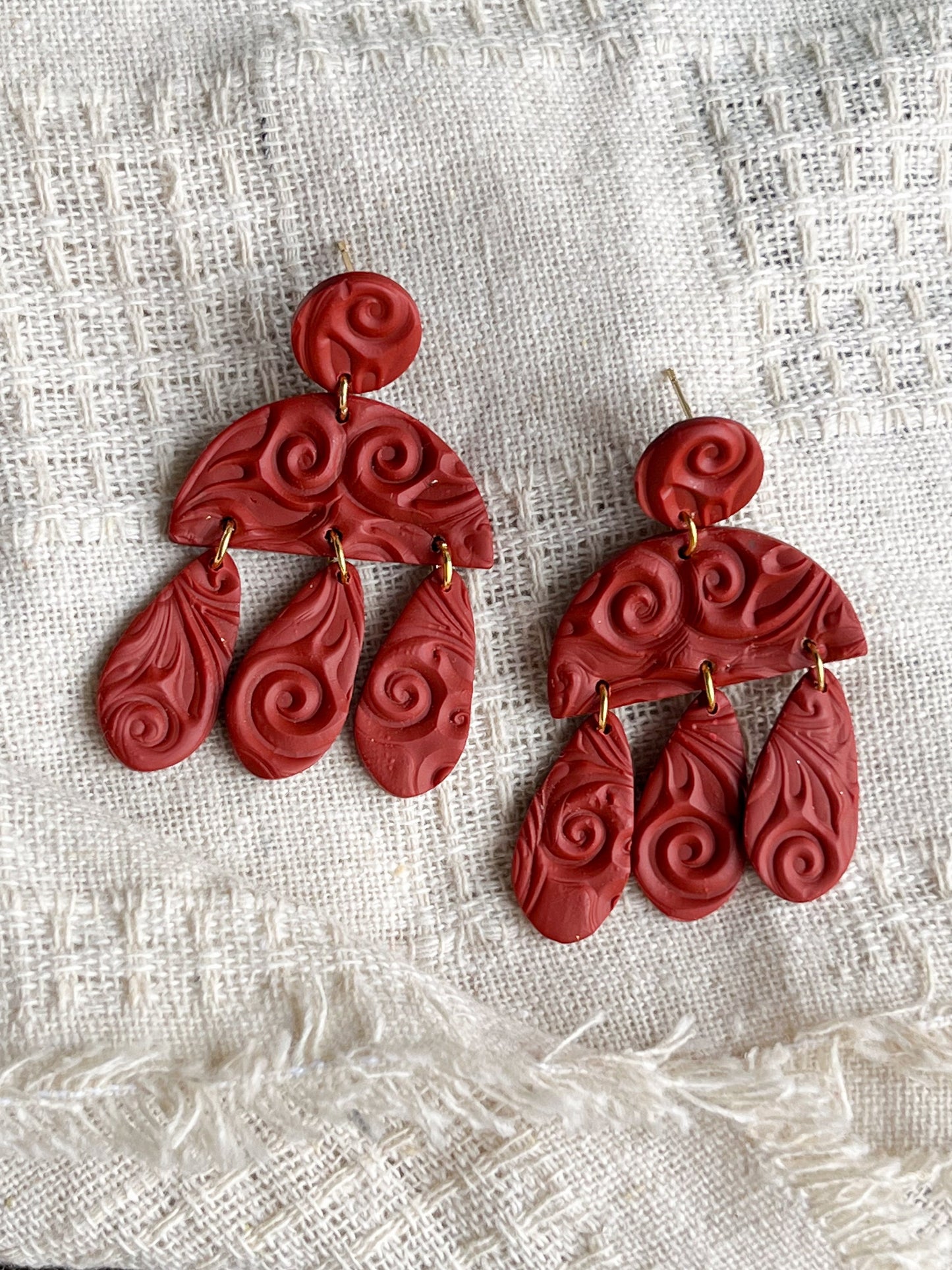 Deep Red Romance Dangles