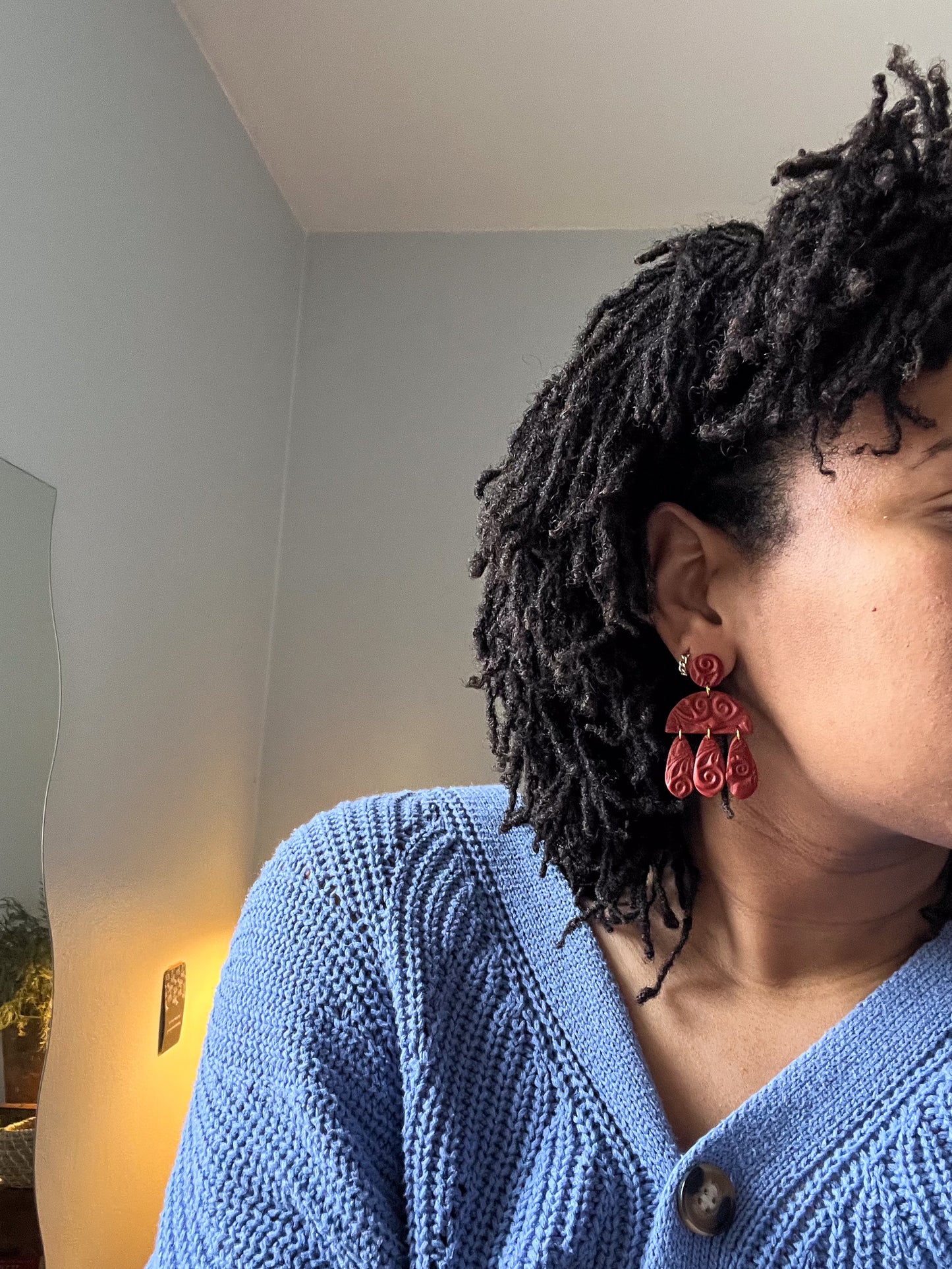 Deep Red Romance Dangles