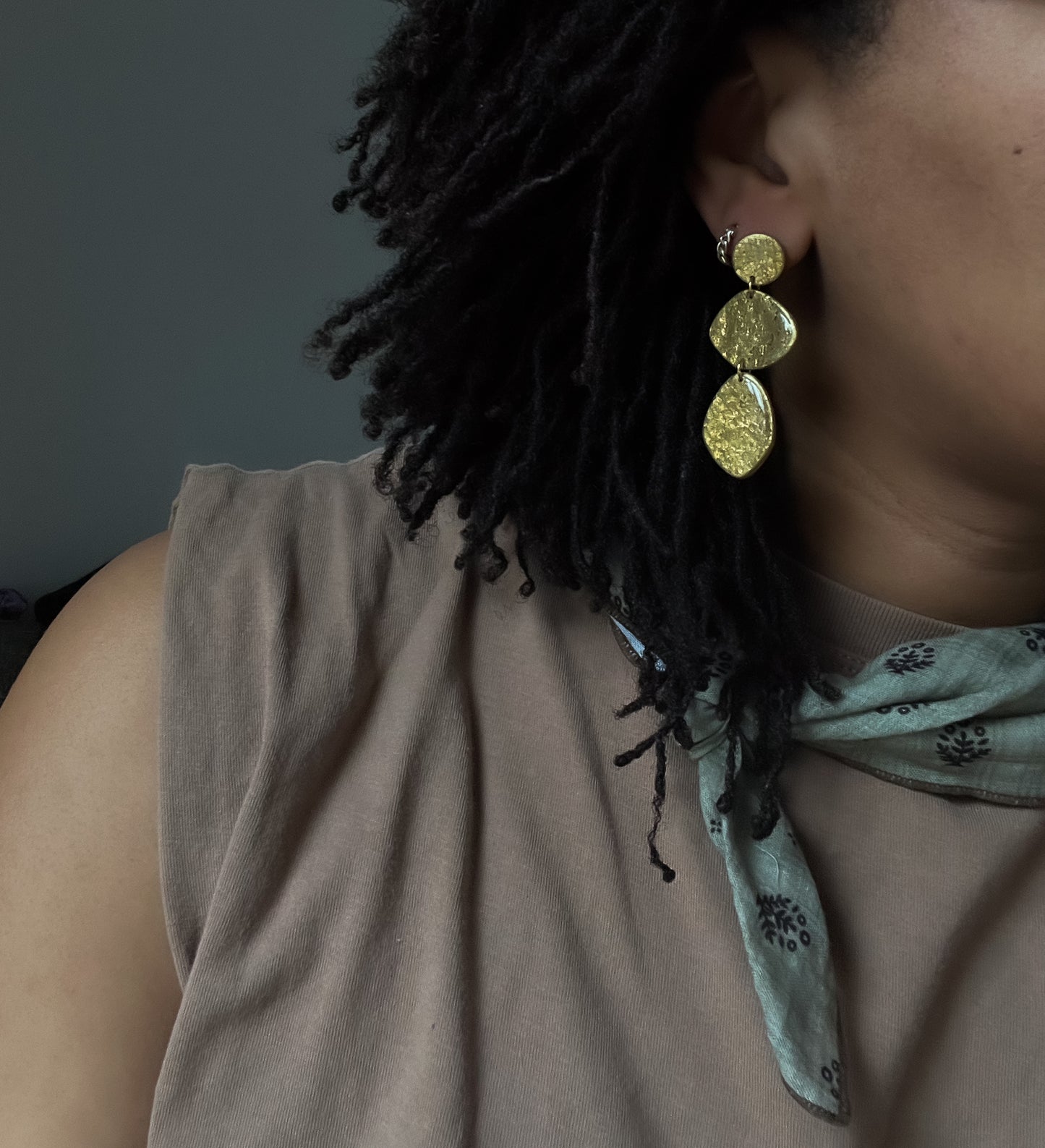 Speckled Gold Dangles