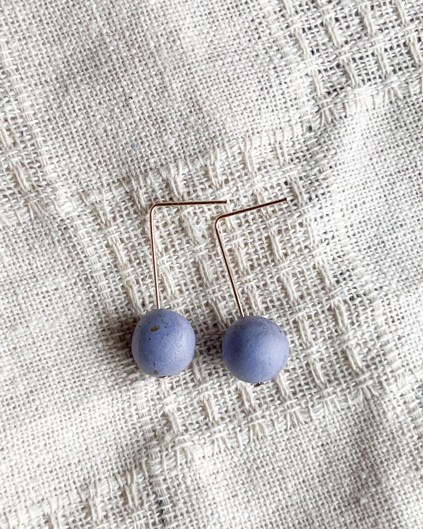 14k Gold Filled Organic Ball Drop Dangle - Perrywinkle