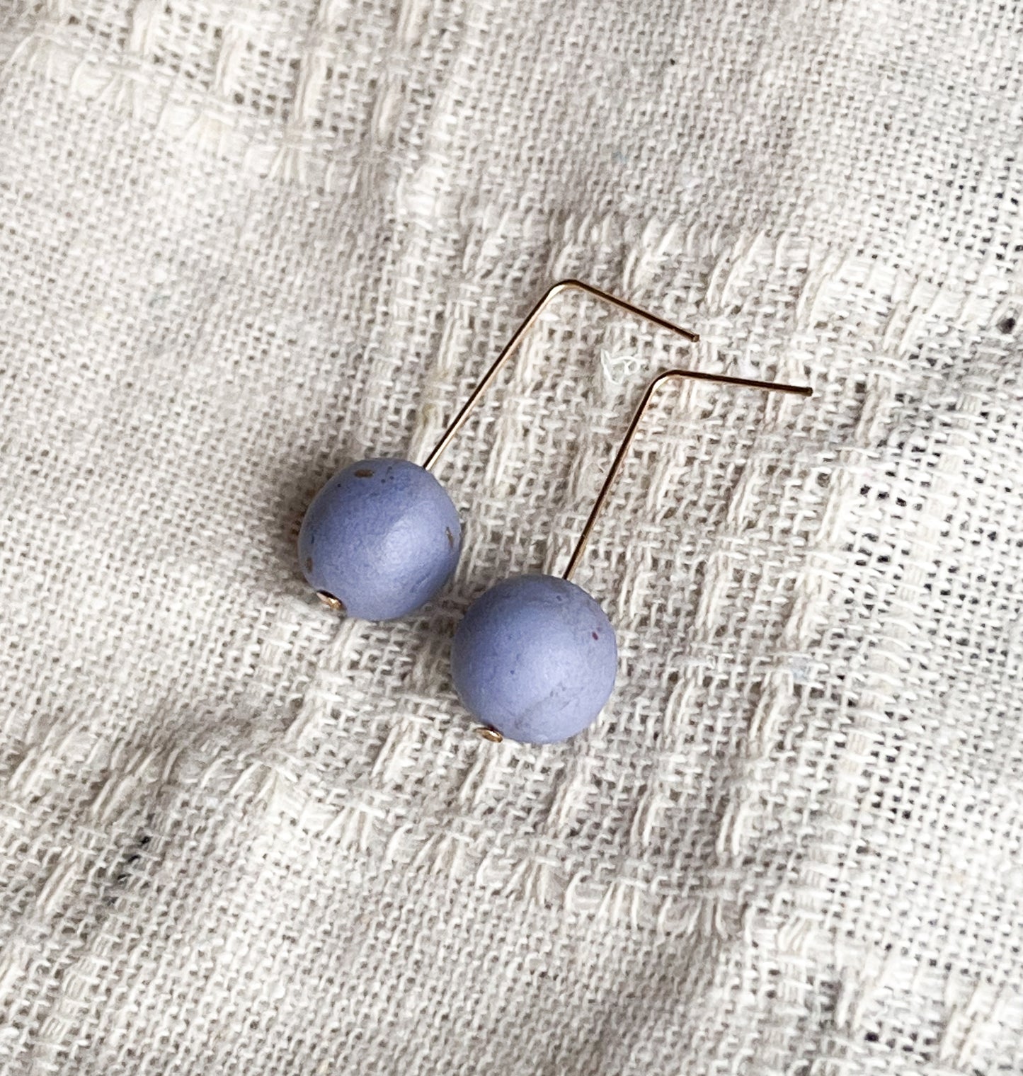 14k Gold Filled Organic Ball Drop Dangle - Perrywinkle