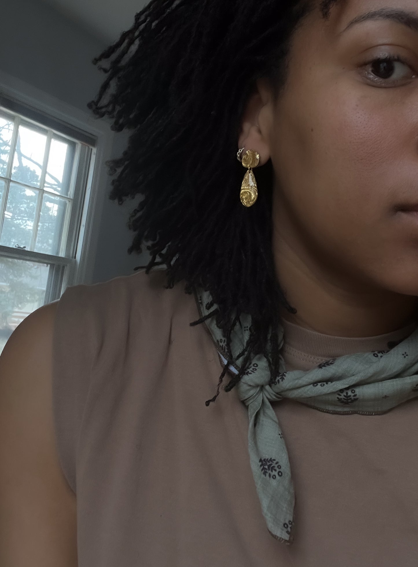 Antique Gold Teardrops