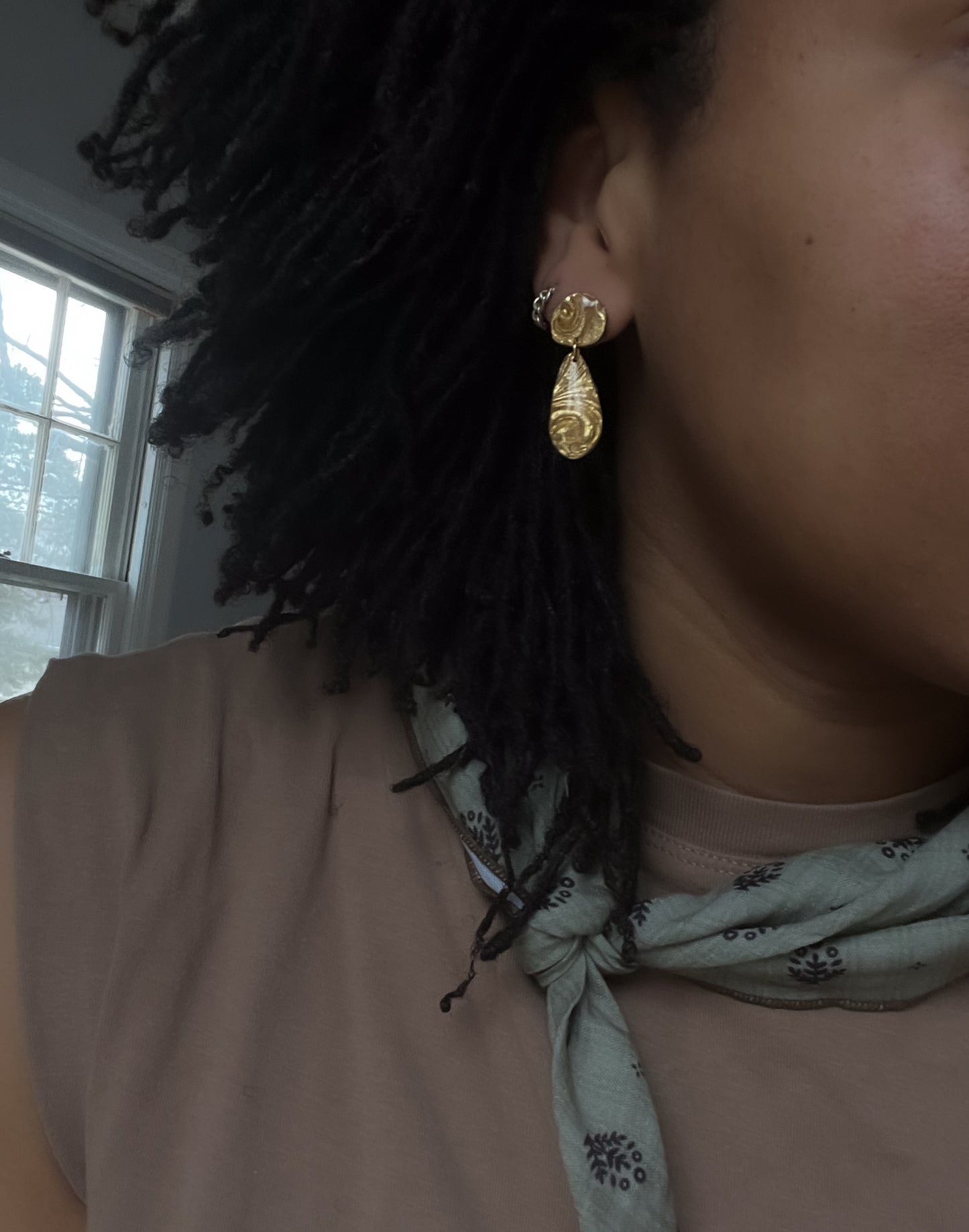Antique Gold Teardrops