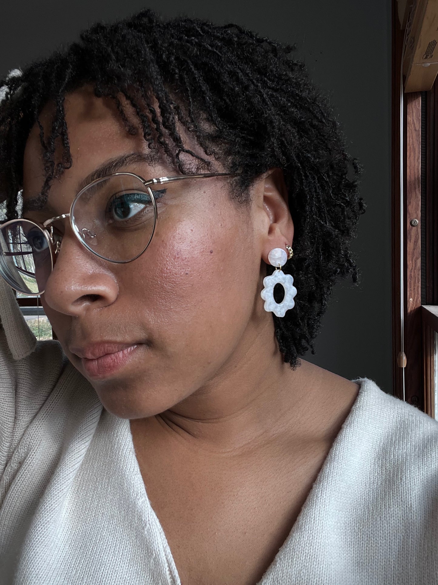 Translucent Mini Flower Dangles