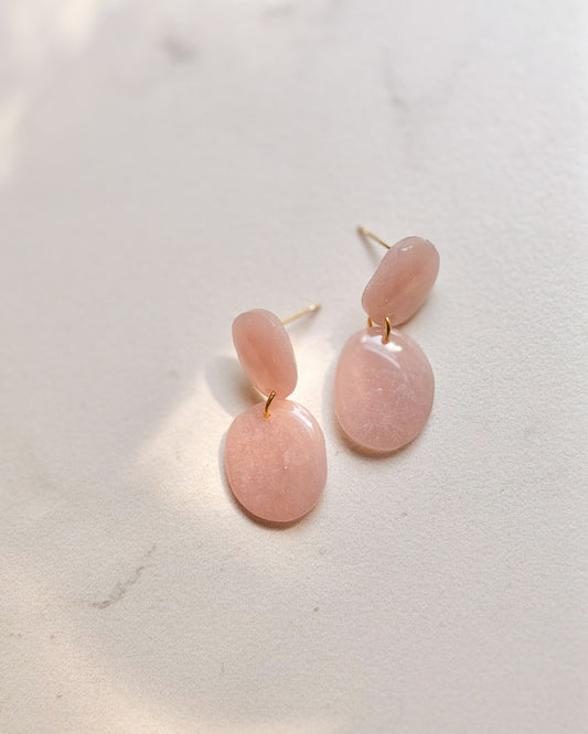14K Gold Filled Translucent Pink Mini Dangles